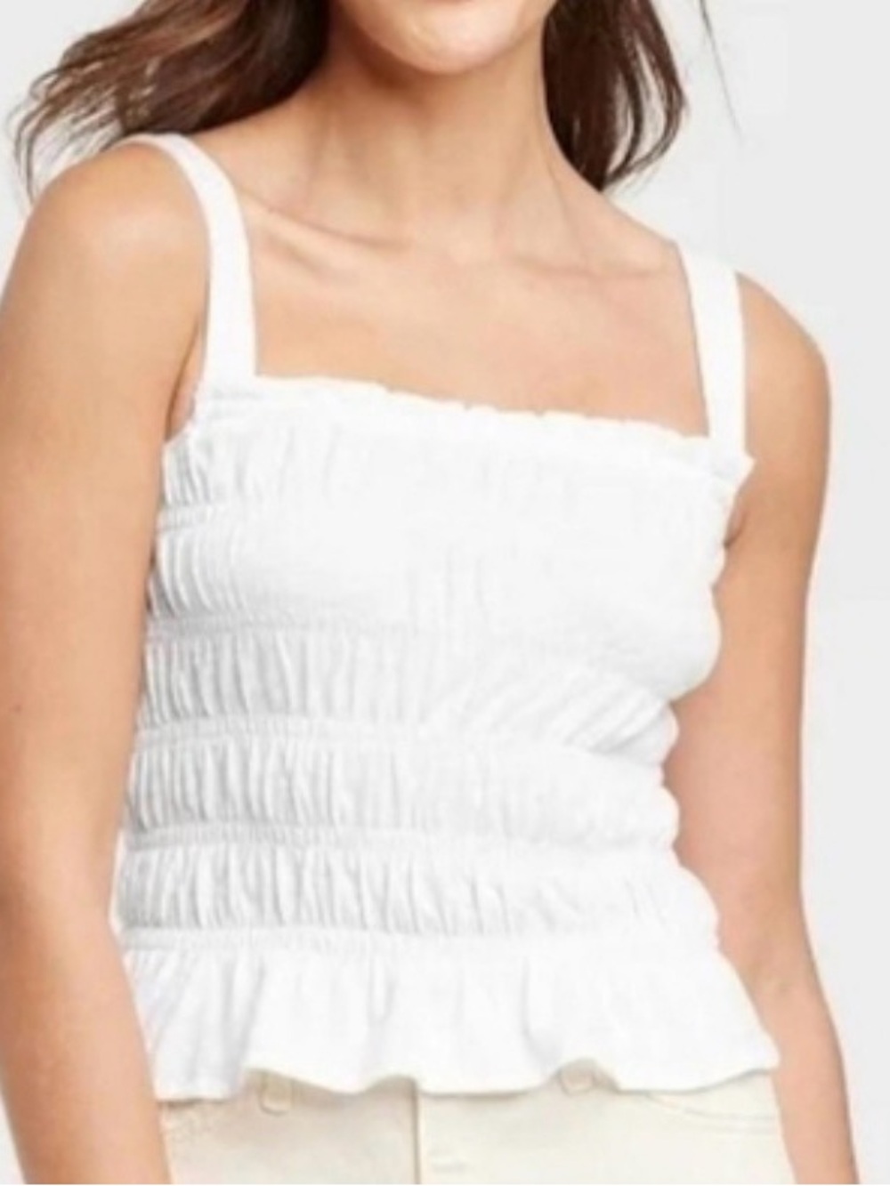 Universal Thread White Smocked Camisole